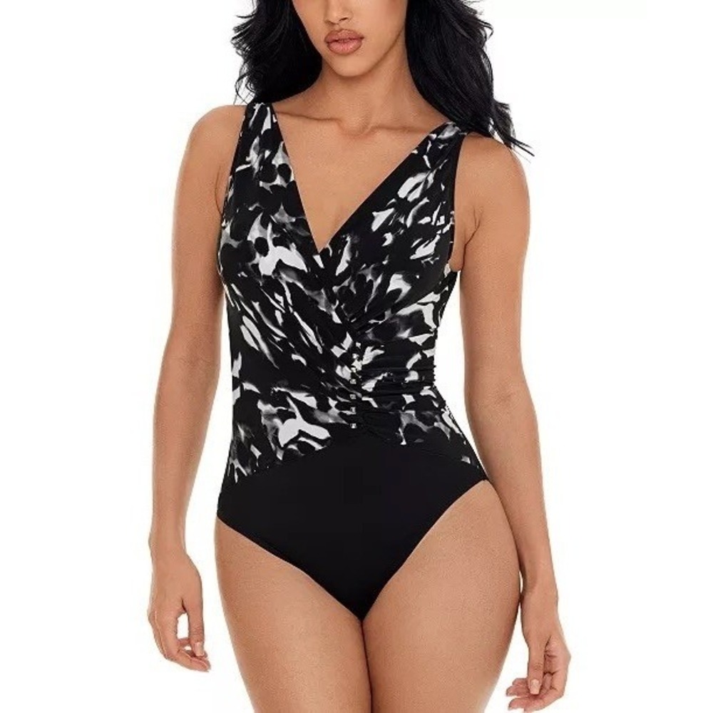 Magicsuit One Piece Swimsuit Bindy Women 14 New Studded Surplice Wrap $186
